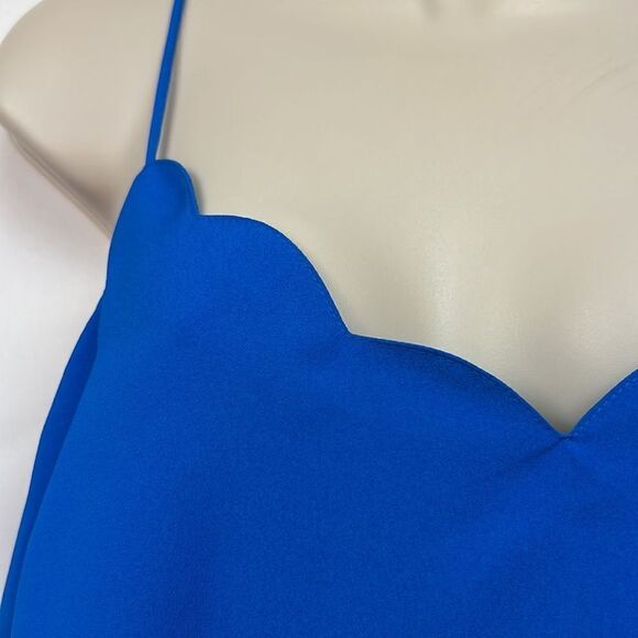 J. Crew Factory Blue Scalloped neck camisole NWT size 14 - Picture 4 of 13